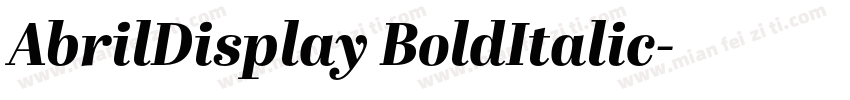 AbrilDisplay BoldItalic字体转换